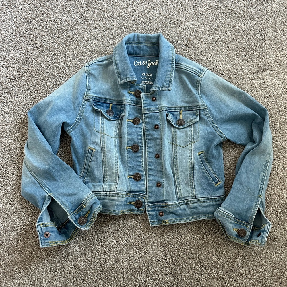 Cat & Jack Stretch Denim Jacket Size 4/5